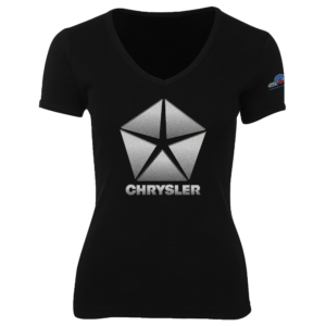 Chrysler Brushed Metal Logo Womens T-Shirt