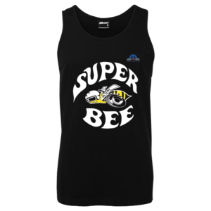 Super Bee White Logo Singlet